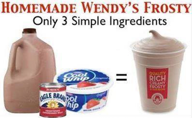homemade Wendy's frosty!