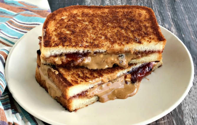 Grilled Peanut Butter and Jelly Sandwich
