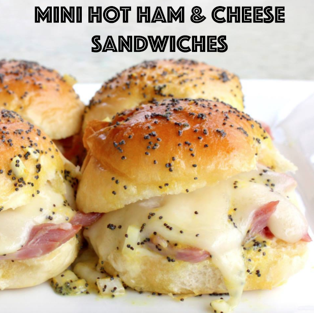 Mini Hot Ham & Cheese Sandwiches