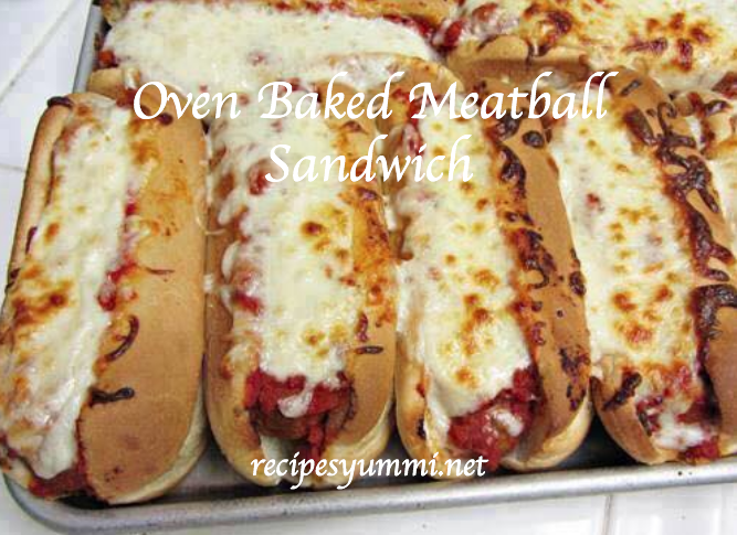 Oven Baked Meatball Sandwich