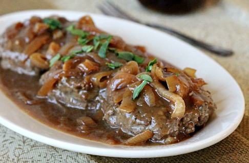 hamburger steak with onions and brown gravy recipe