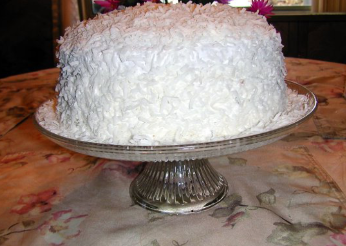 homemade coconut cake