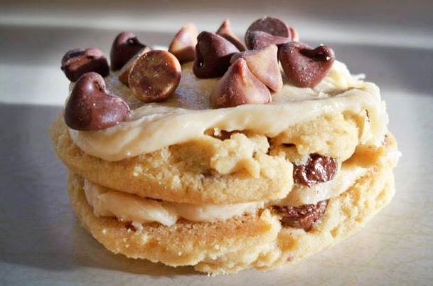 inside-out peanut butter cookie sandwiches!