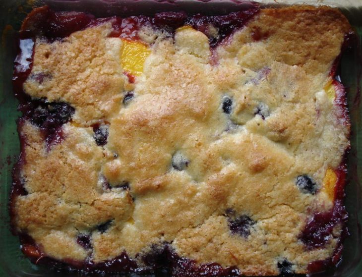 simple homemade blueberry cobbler