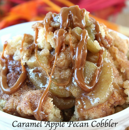 Caramel Apple Pecan Cobbler