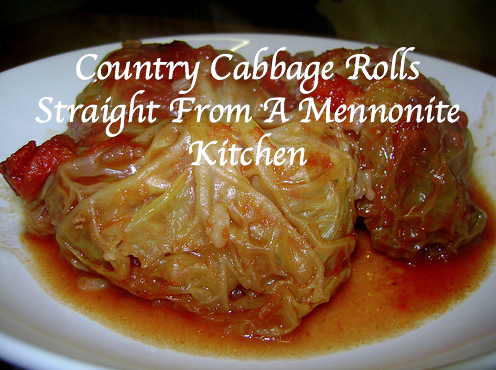 Country Cabbage Rolls Straight From A Mennonite Kitchen