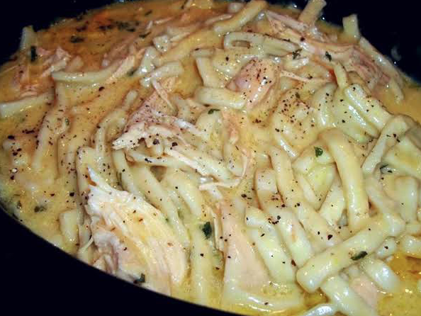 Comforting Chicken & Noodles Crock Pot