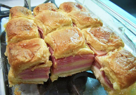 Hawaiian Baked Ham and Swiss Sandwiches