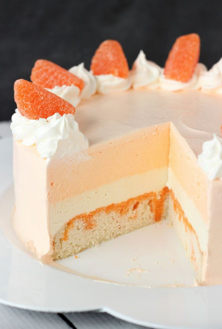 Orange Creamsicle Ice Cream Cake