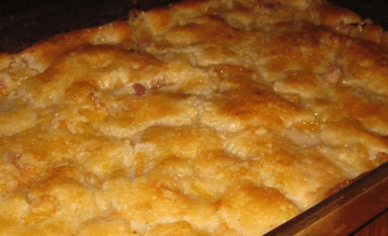 “Lazy Man’s” Pie- Peach Cobbler