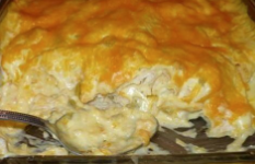 Sour Cream Chicken Enchilada Casserole